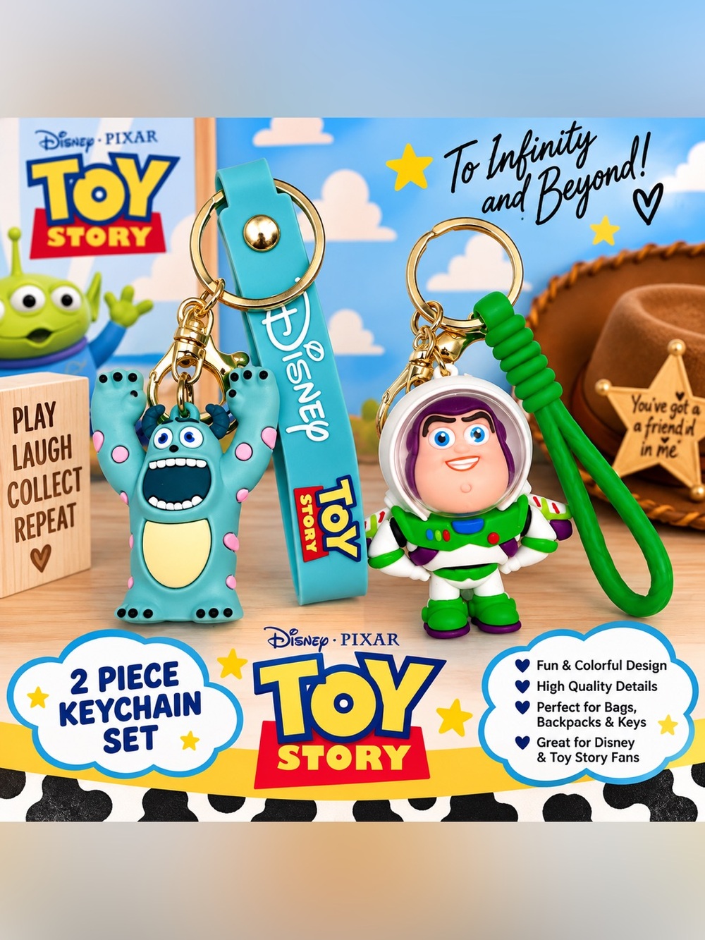 Toy Story keychain bagcharm set of 2